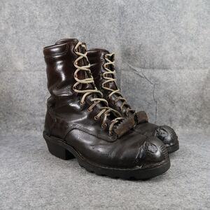 Danner Boots Mens 10 Logger 8" Brown Lace Up Work Utility Outdoor Leather Rugged